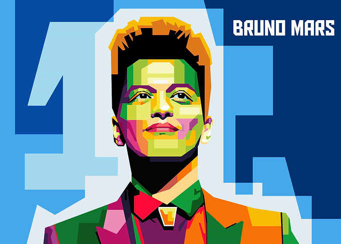 Bruno Mars Pop Art Style