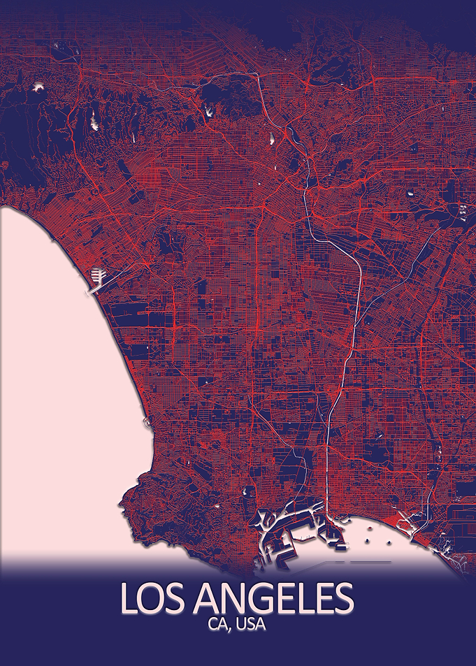 Los Angeles Dark City map