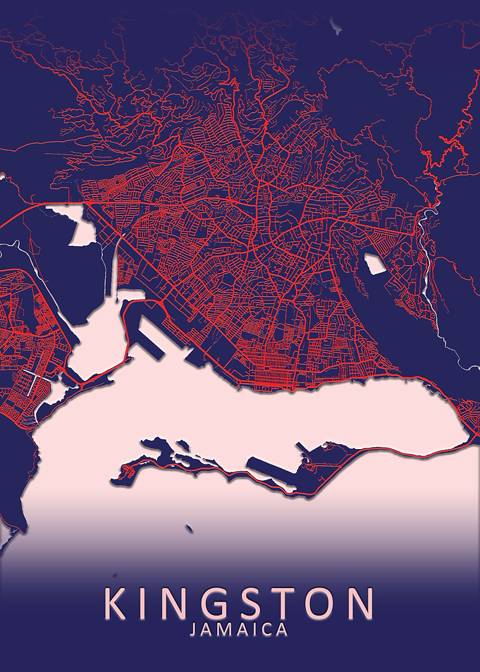 Kingston Dark blue CityMap
