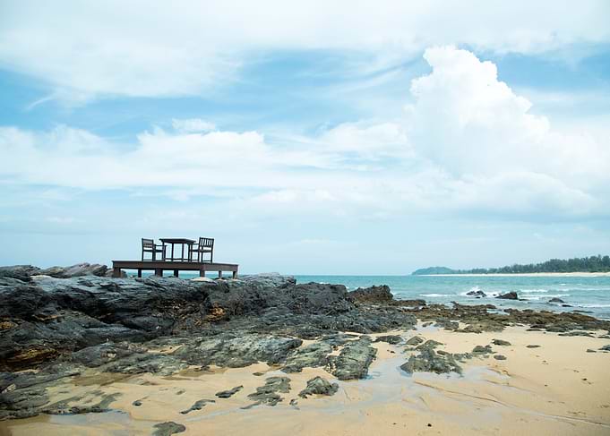 rock sea sky