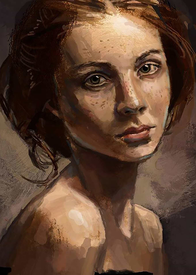 Girl Portrait Digital Pain
