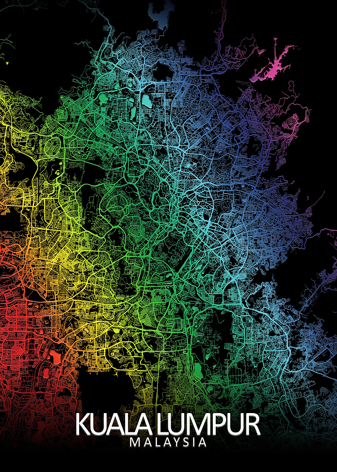 Kuala Lumpur Rainbow Map