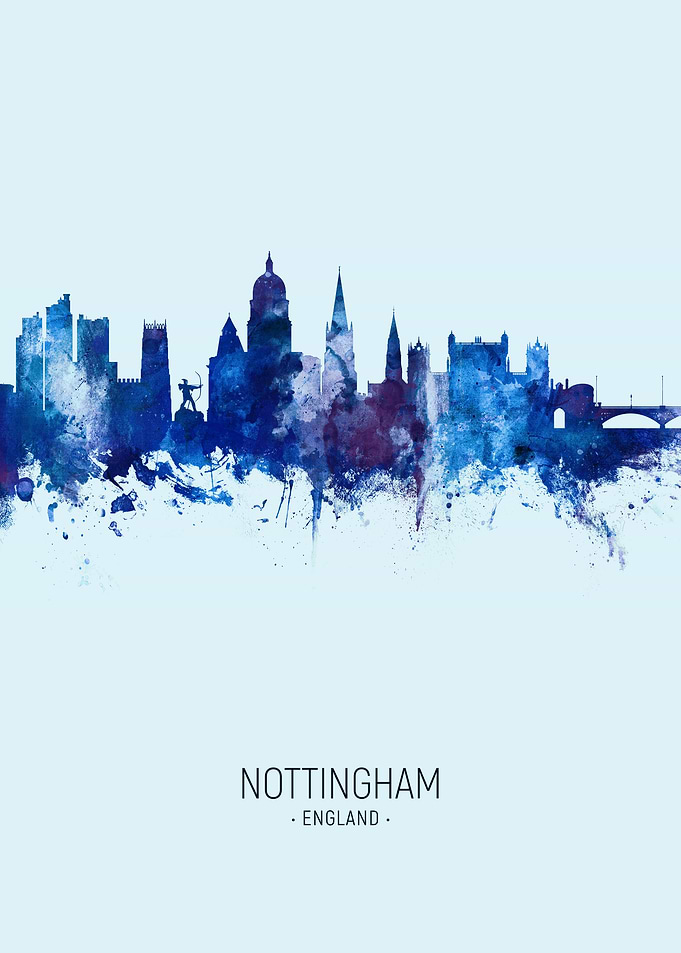 Nottingham England Skyline