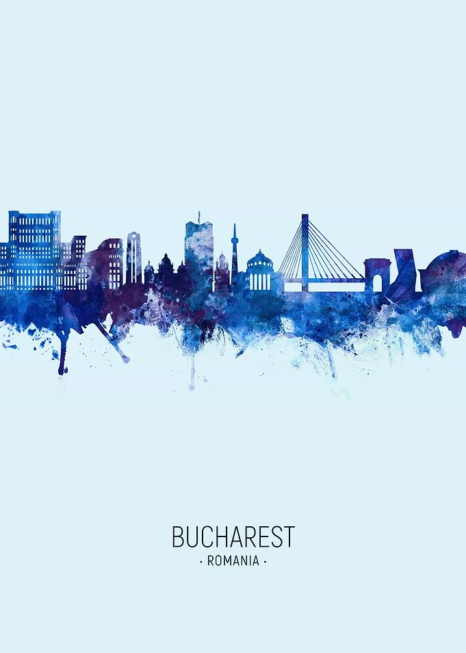 Bucharest Romania Skyline