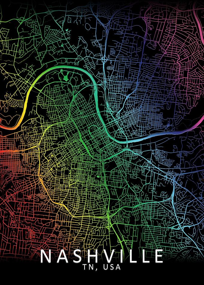 Nashville Rainbow City Map