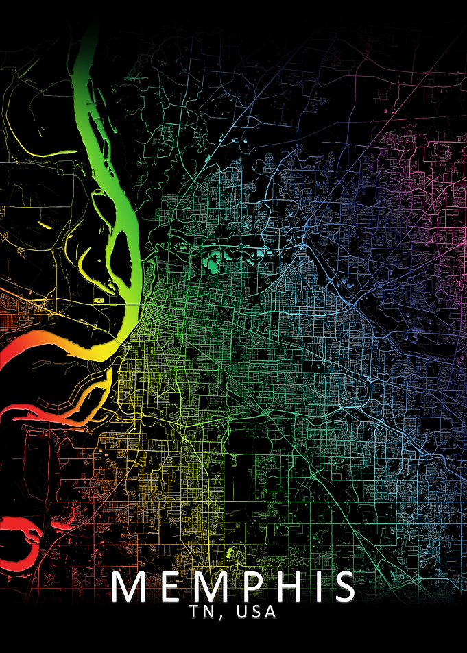 Memphis Rainbow City Map