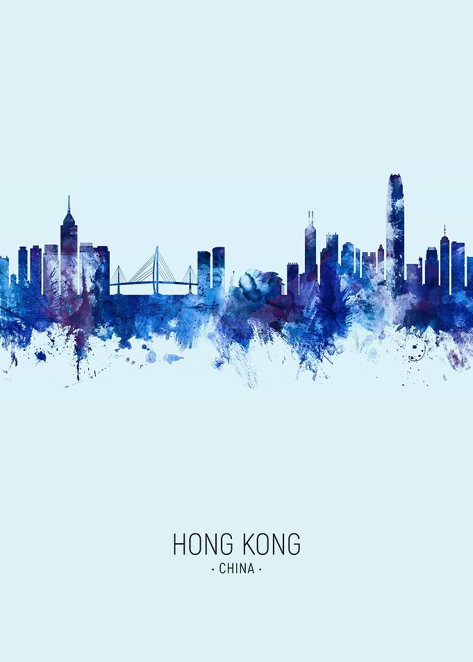 Hong Kong China Skyline