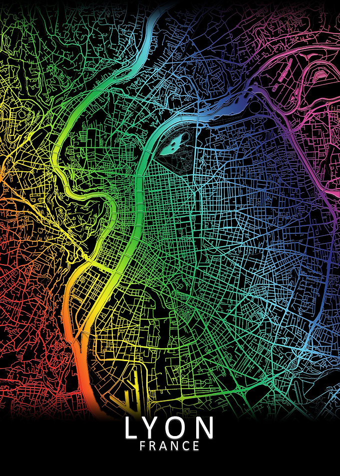 Lyon Rainbow City Map