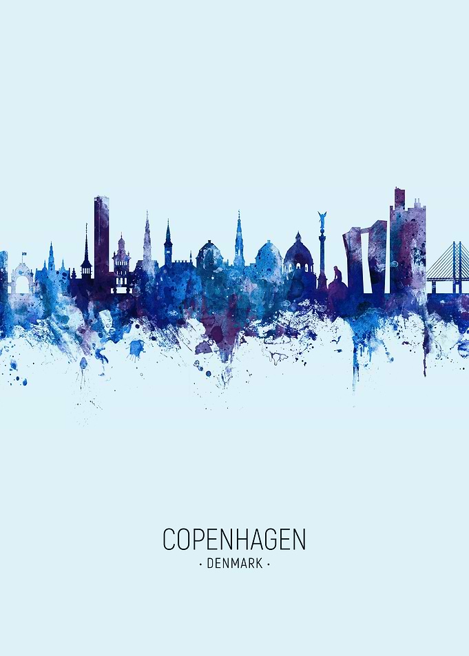 Copenhagen Denmark Skyline