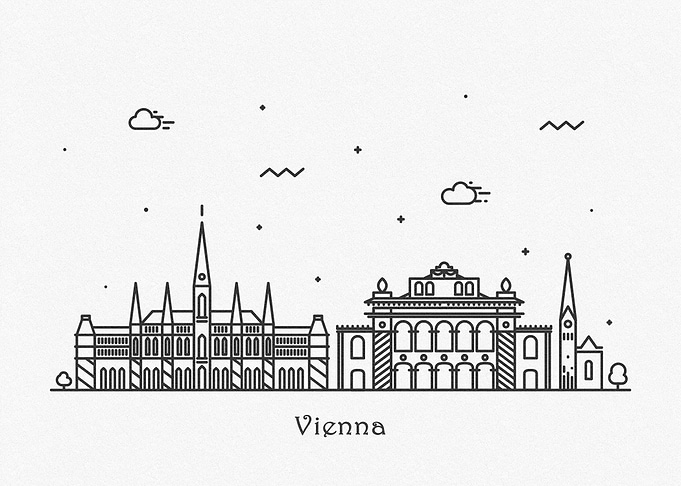 Vienna City Skyline