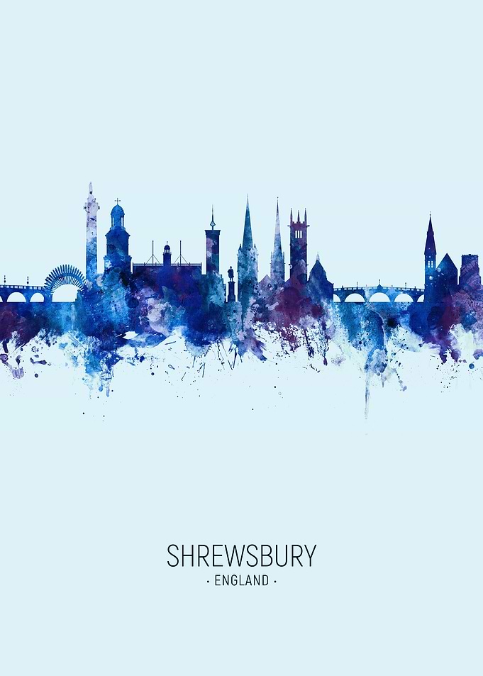 Shrewsbury England Skyline