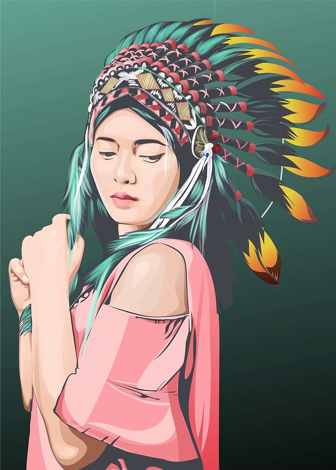 Beautiful jungle girl