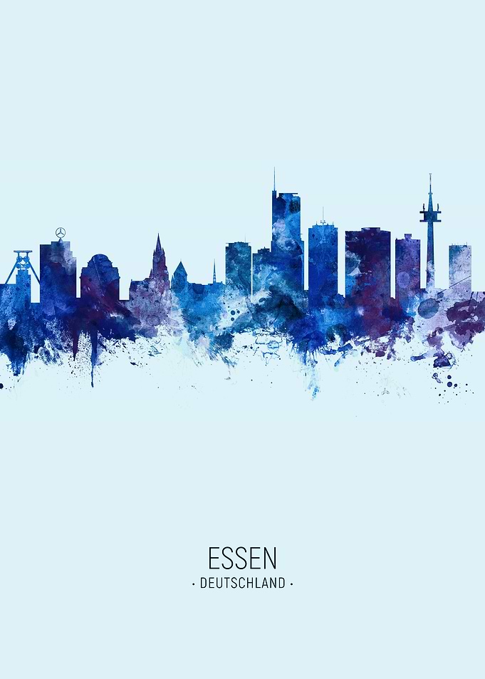 Essen Germany Skyline