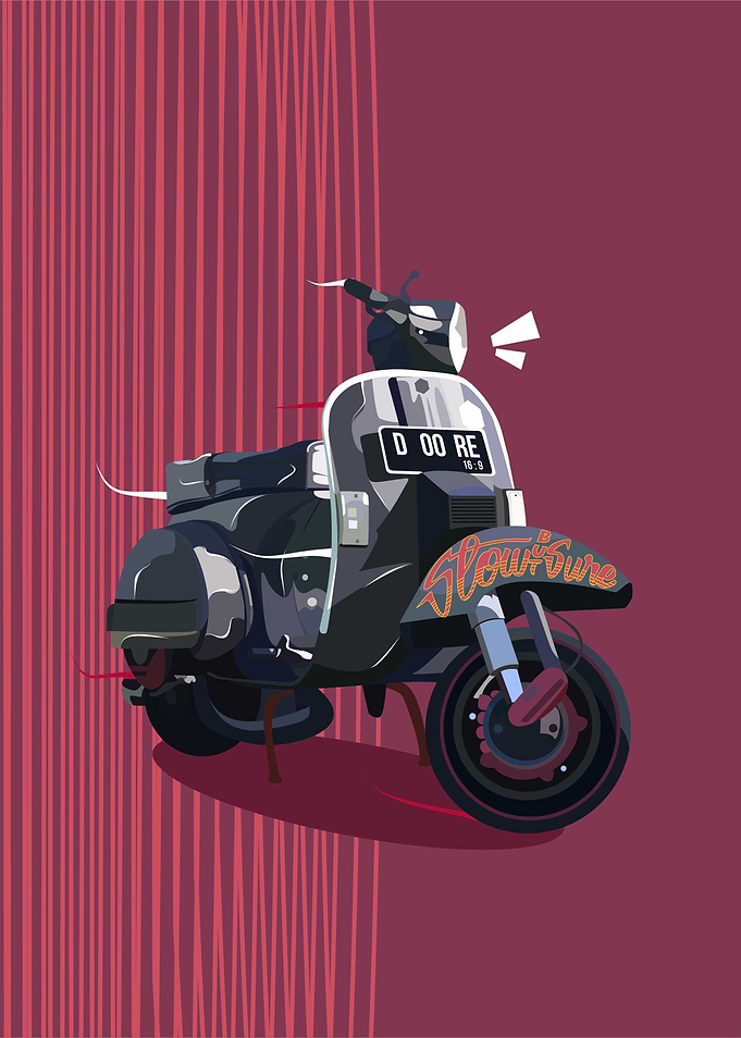 Black Vespa