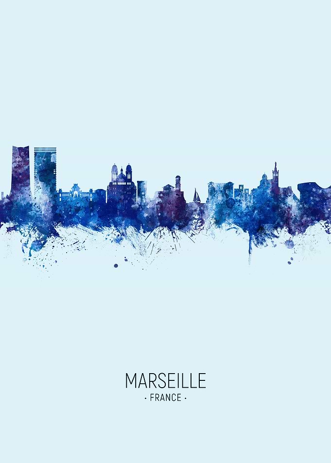 Marseille France Skyline