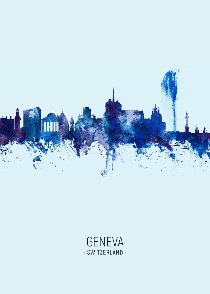 Geneva Switzerland Skyline