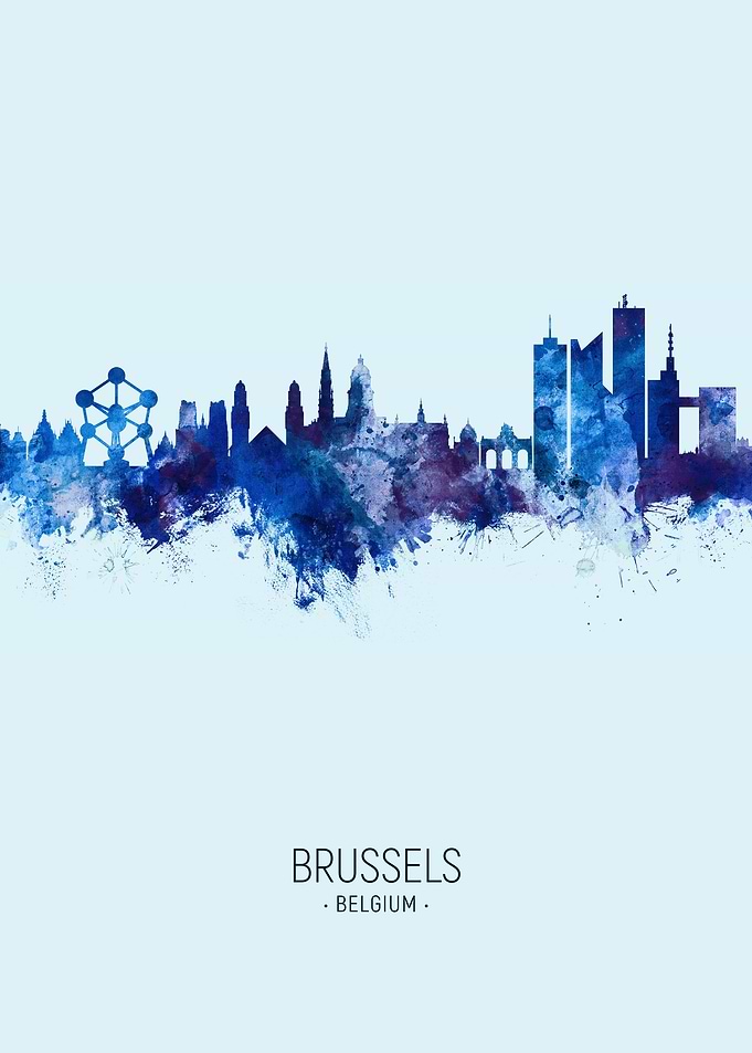 Brussels Belgium Skyline