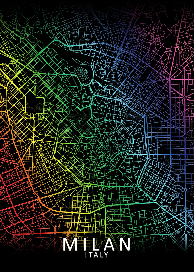 Milan Rainbow City Map
