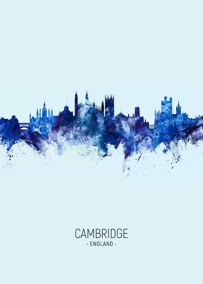 Cambridge England Skyline