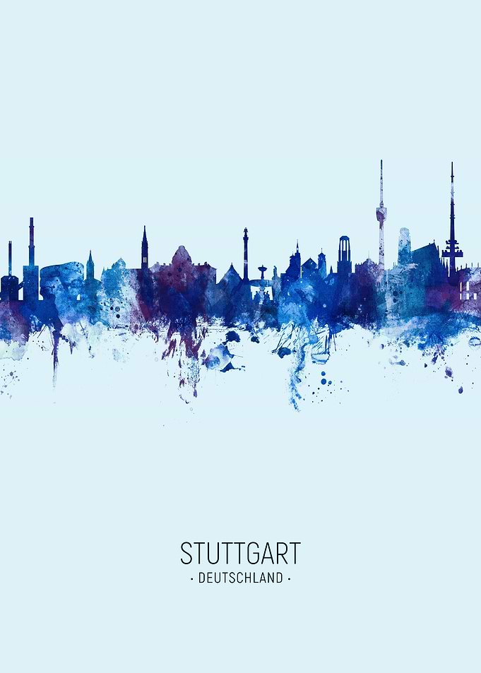 Stuttgart Germany Skyline