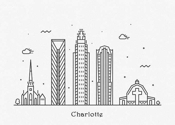 Charlotte City Skyline