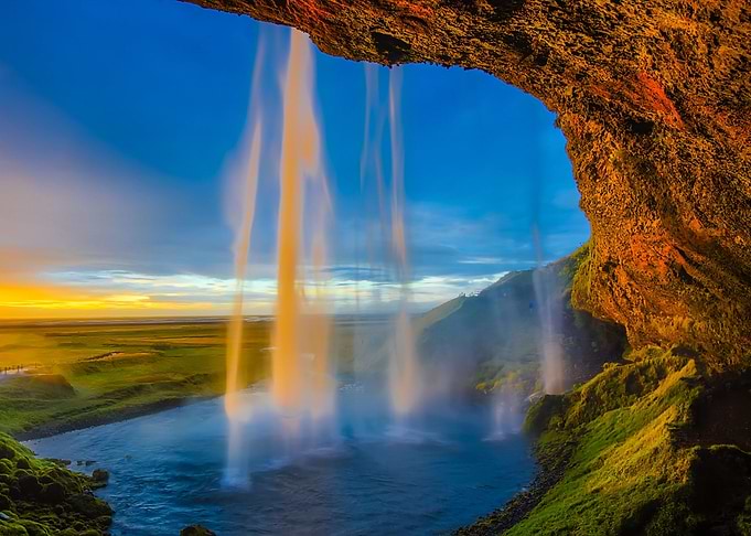 Dreamy Waterfall Fields
