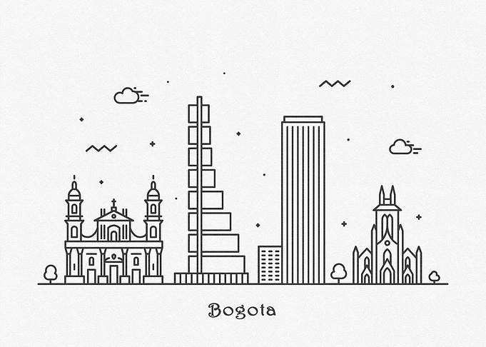 Bogota City Skyline