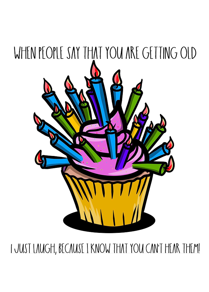 Funny Birthday Cupcake