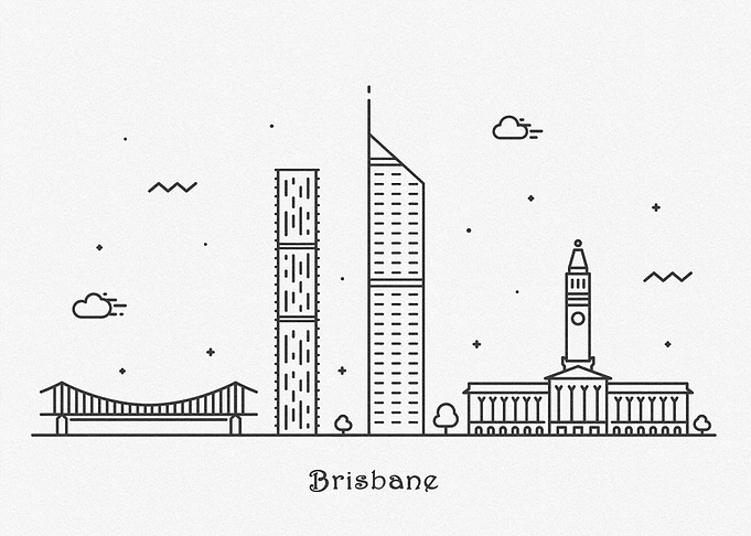 Brisbane City Skyline