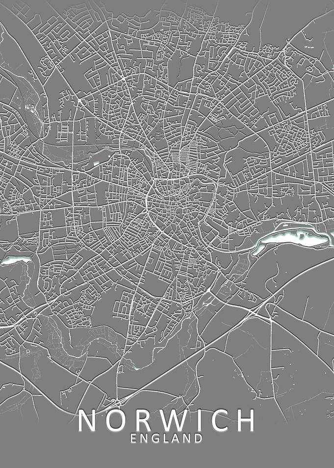 Norwich Grey City Map