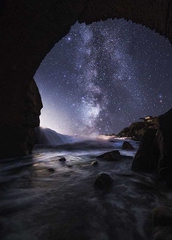 Milky way postcard