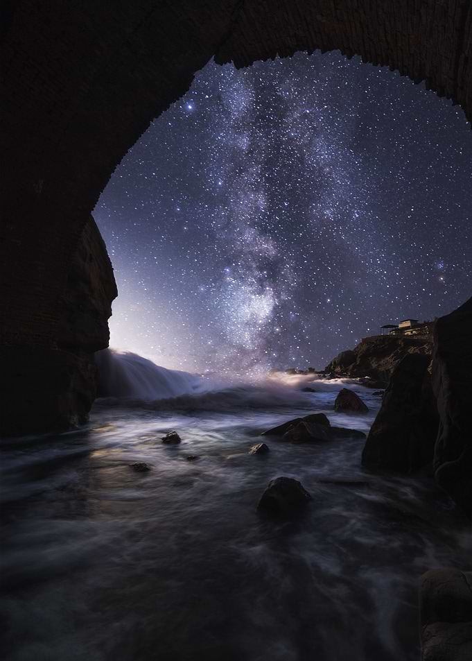 Milky way postcard