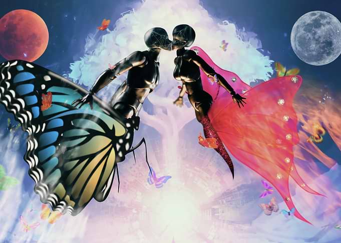 Butterfly kiss