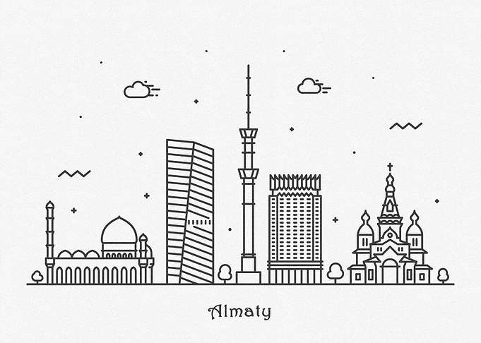 Almaty City Skyline