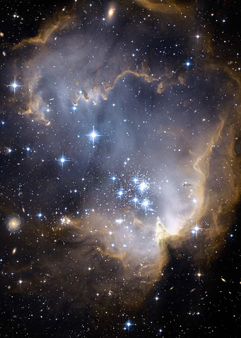 Dusty Galaxy With Stars