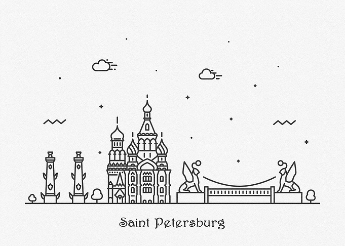 St Petersburg City Skyline