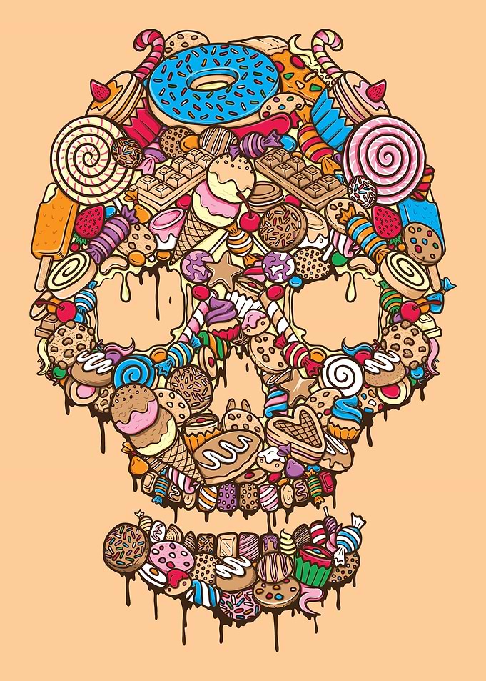 sweet cookies skull