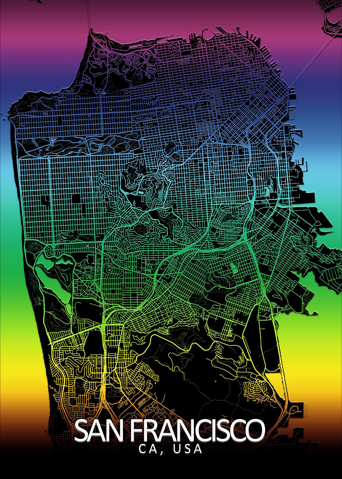 San Francisco Rainbow Map