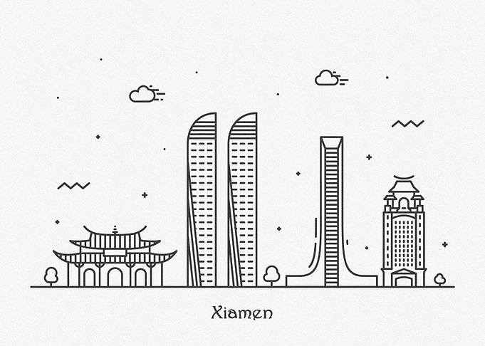 Xiamen City Skyline