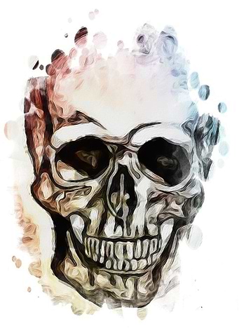Skull painting