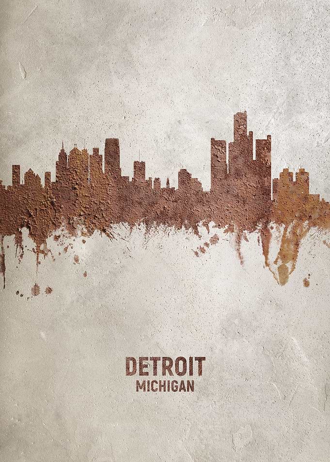 Detroit Michigan Skyline