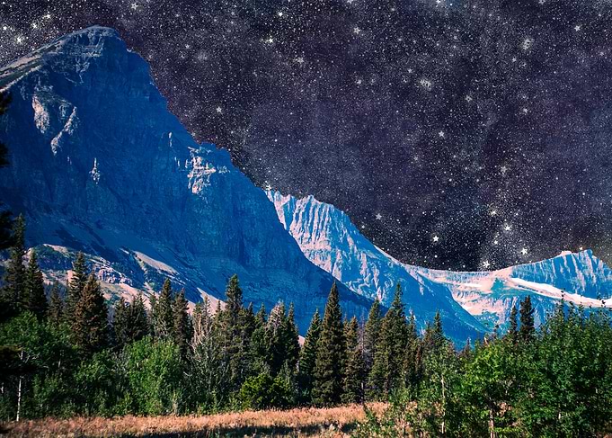 Space Mountain Surreal Art