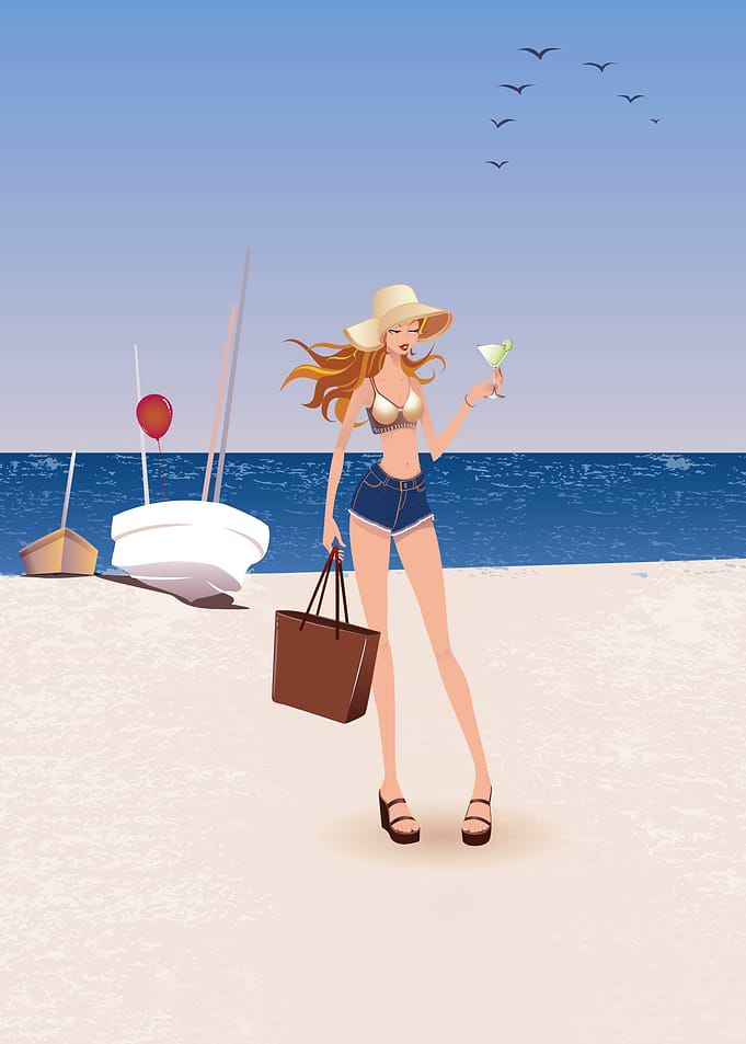 Girl in the beach