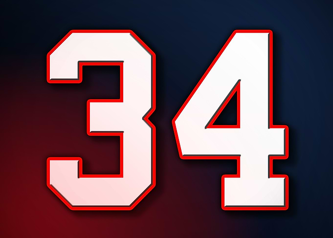 34 Jersey Patriot Patriots