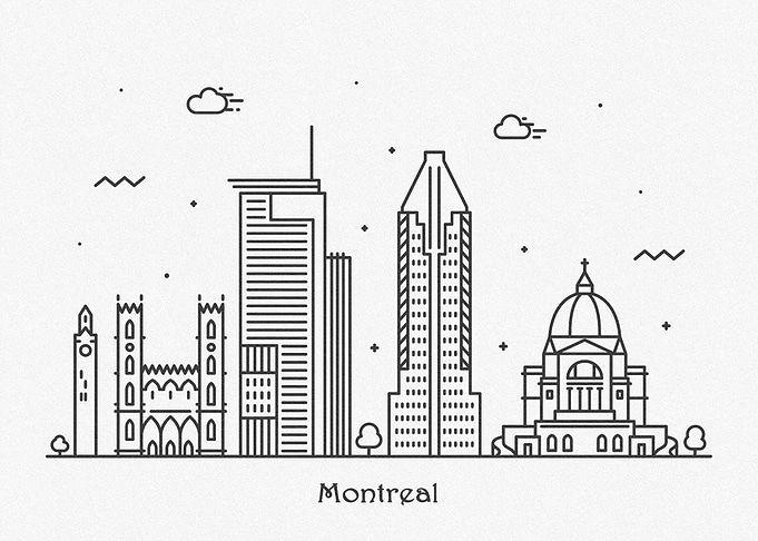 Montreal City Skyline