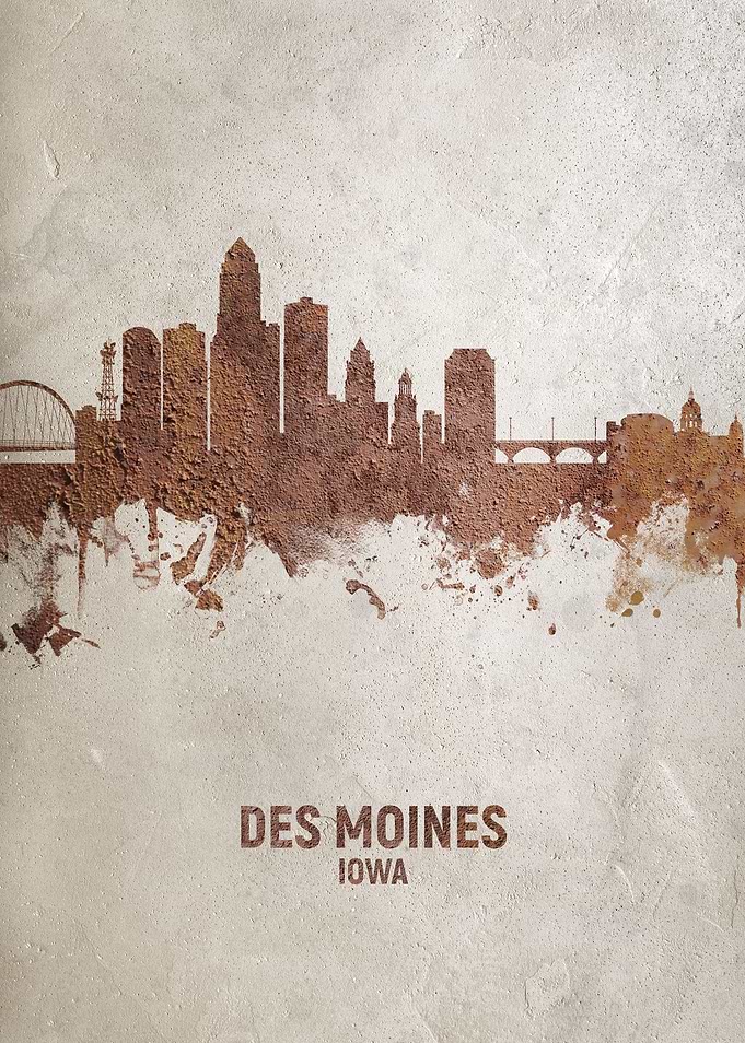 Des Moines Iowa Skyline