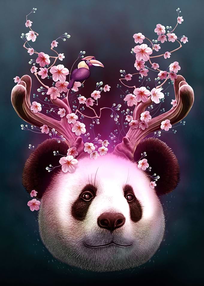 PANDA HORNS UP
