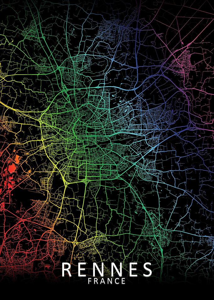 Rennes Rainbow City Map