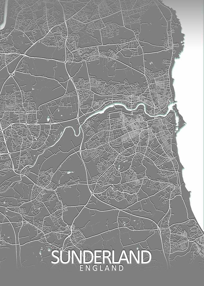 Sunderland Grey City Map