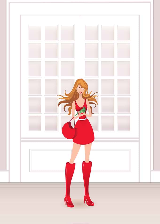 Fashion girl going outdoor